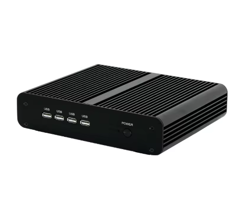 第 11 代无风扇迷你电脑，英特尔酷睿 i7-1165G7 处理器，Windows 11 系统，2 个 DDR4 内存插槽，M.2 NVMe+mSATA+2.5 英寸 SATA 硬盘，可用作 HTPC 或 NAS，配备 HDMI 和 DP 接口。